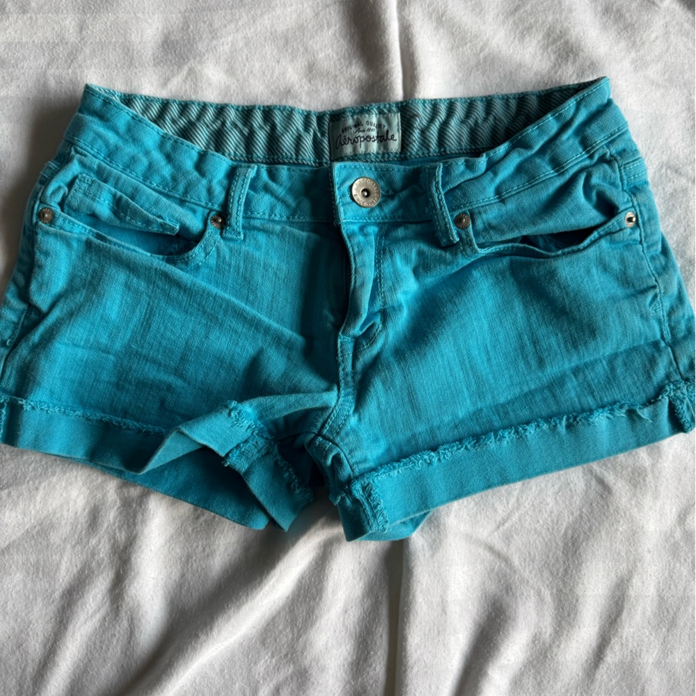 Aeropostale Aqua Denim Shorts